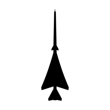 Lockheed X-59 QueSST Quiet Supersonic Research Aircraft Plan View Silhouette Black Isolated White