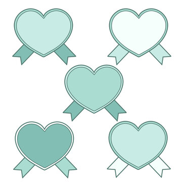 ハートフレームロゼッタ風セット（ミント）