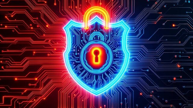 Cybersecurity shield with circuit board