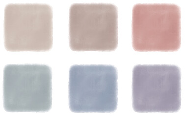 Fototapeta premium set of gray and brown watercolor squares