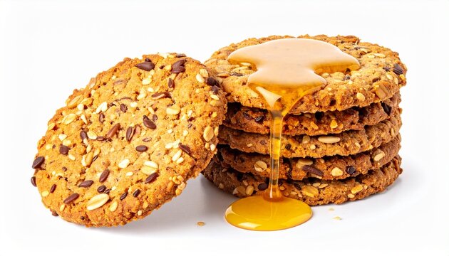 Oatcake sweet version with honey drizzle
