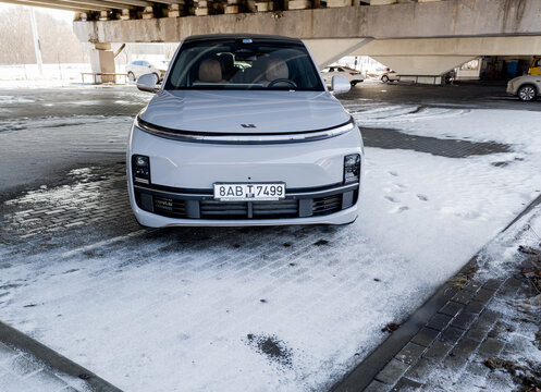 Li Auto L9 electric SUV parked under a bridge