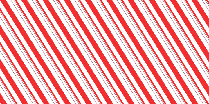 Candy Cane Stripes Seamless Pattern - Diagonal candy cane stripes repeating pattern design