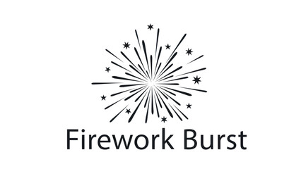 Abstract Firework Burst Logo Icon - Celebration and Sparkle © Rizal