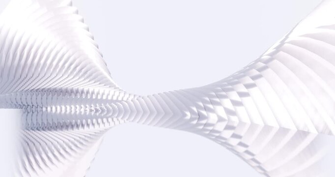Futuristic architecture background mechanically rotating geometric design 3d animation