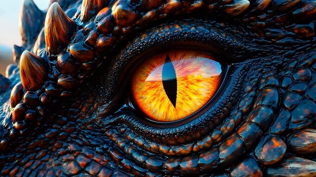 Closeup of a dragon eye