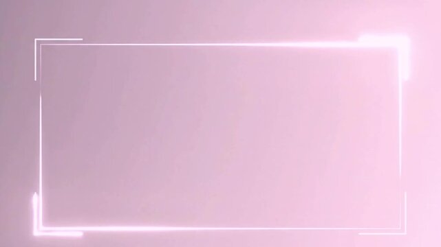 A clean rectangular frame smoothly builds itself in the center of the screen