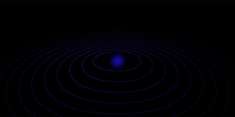 Fototapeta premium Radio Wave illustration effects on Green Screen background. circle waves in white background.