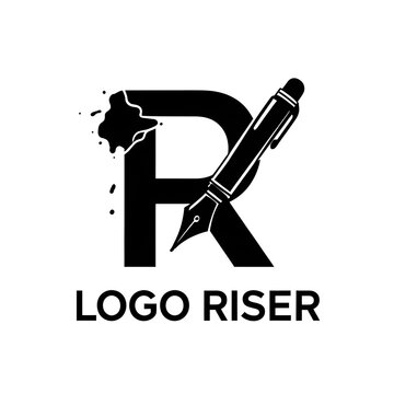 LOGO DESIGN FOR "LOGO  RISER", DESIGN ICON OF LETTER "R" WITH INKPEN AND MAKE IT PERFECT AND HD.