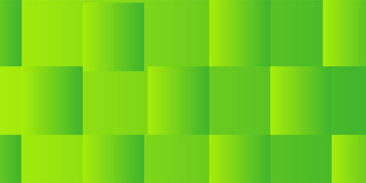Abstract green geometric background with square blocks in different shades forming a modern mosaic pattern.