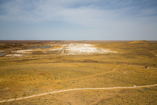 View of the desert in the Chilpik region of Karakalpakstan