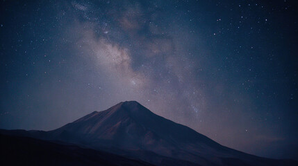 Fototapeta premium Mountain Under Starry Night Sky