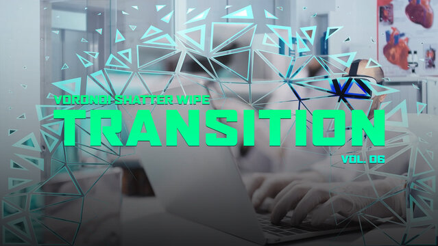 Voronoi Shatter Wipe Transition / Horizontal / Part 06