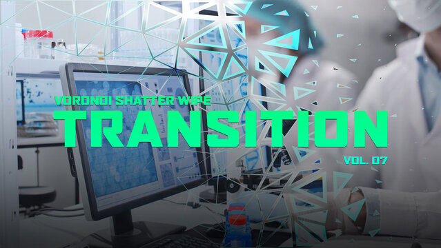 Voronoi Shatter Wipe Transition / Horizontal / Part 07