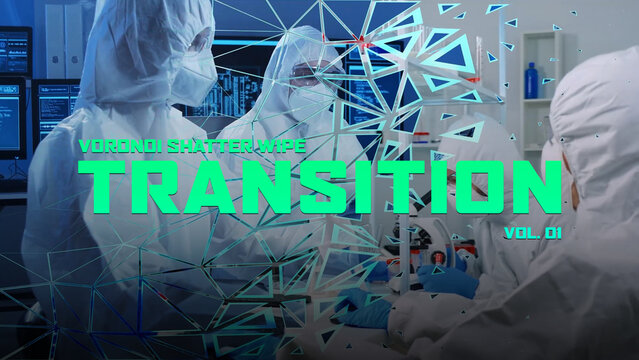 Voronoi Shatter Wipe Transition / Horizontal / Part 01