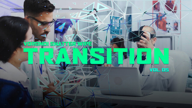 Voronoi Shatter Wipe Transition / Horizontal / Part 05