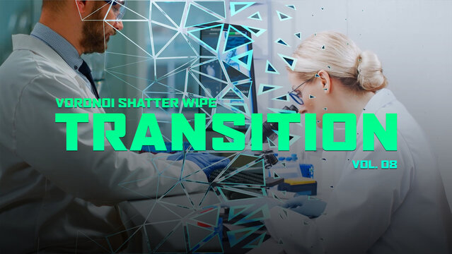 Voronoi Shatter Wipe Transition / Horizontal / Part 08