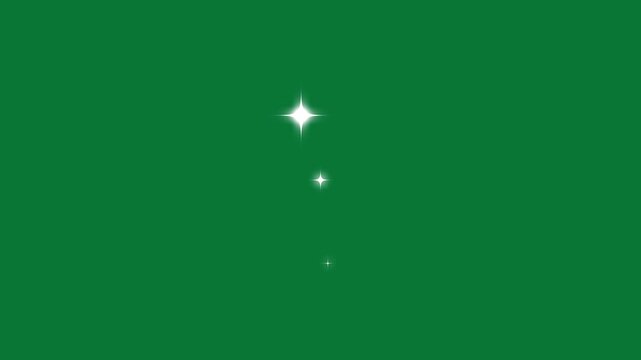 2D glitter stars line animation, magic sparkle trail, glowing doodle stars, white twinkling particles, starlight dust, fairy sparkle burst, glitter confetti green screen overlay 4K