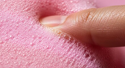 Fototapeta premium Squishy pink foam 4K HDR Premium