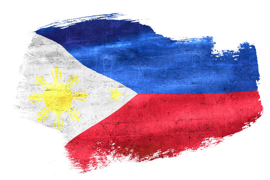 Philippines flag painting art on transparent background