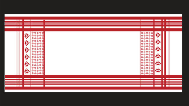 gamusa, gamosa assam . The gamosa, also known as gamusa, holds great cultural significance for the indigenous people of Assam, This traditional textile pattern is typically a white rectangular cloth