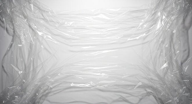 Abstract White Plastic Wrap Texture Background.