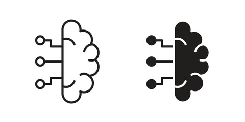 Brain icon for ui app design and web designs © Delour
