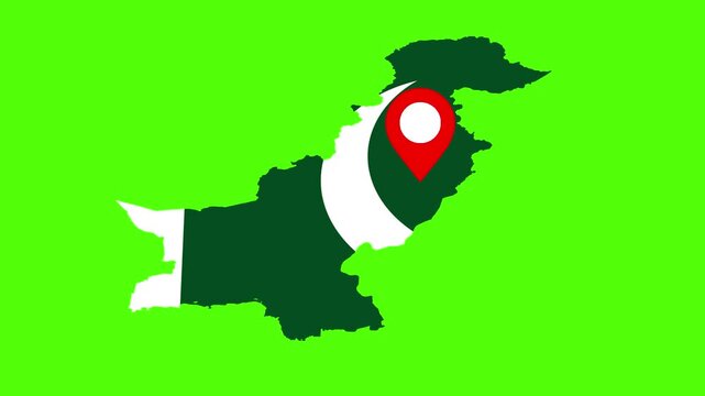 Pakistan Map: A vibrant map of Pakistan, showcasing the nation's unique shape and identity, with a location marker that suggests a key point of interest