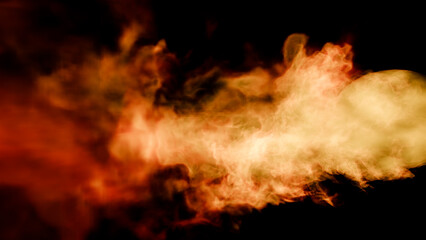 Fototapeta premium fire flame burst explosion smoke CG 3D illustration