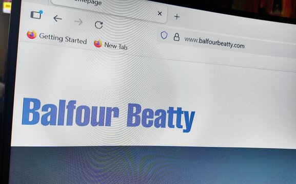 internet browser window displaying balfour beatty website
