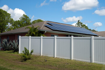 Privacy fence surrounding private property grounds for backyard protection in southern Florida