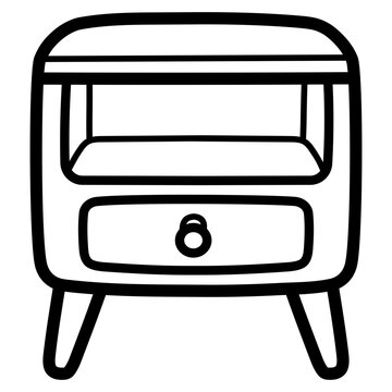bedside table illustration
