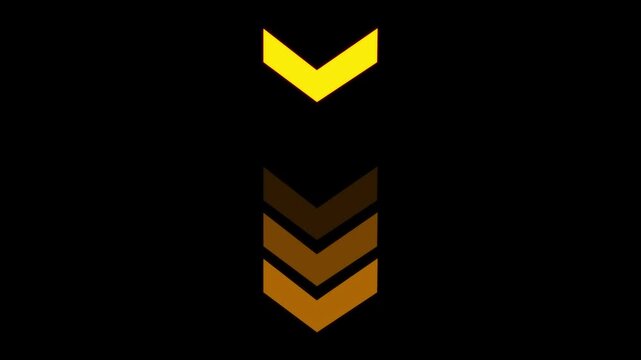 Animated arrows for the overlay video layer swipe down animation. suitable for business, investment, Arrow icon concept arrows up to down.