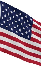 Fototapeta premium American flag waving in the wind