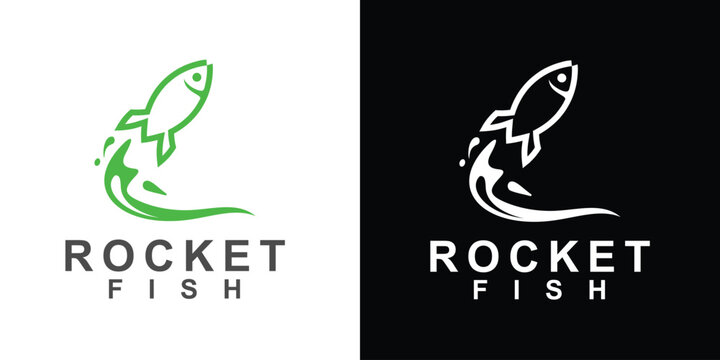 Rocket Fish Logo Design A Creative and Unique Concept.