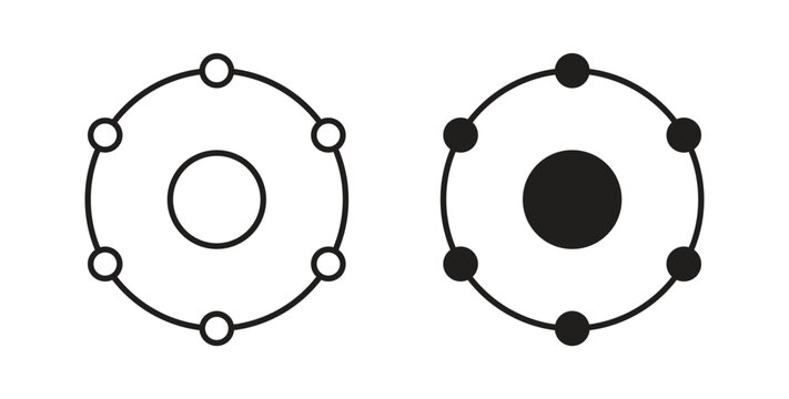 Antioxidant icon in black color. Vector icons on white background