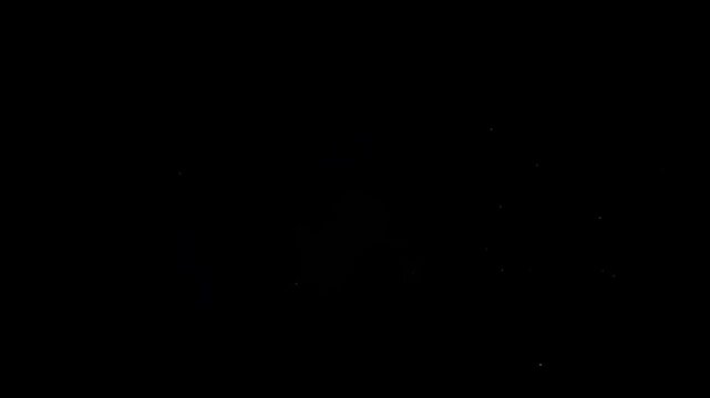 close-up slow motion abstract liquid swirl in vibrant blue and white motion footage