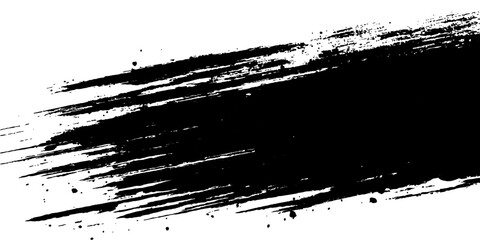 Bold black brush strokes streak across the canvas, offering a dynamic and artistic expression. This striking illustration evokes a sense of raw energy and textured artistry. © PS  GALLERY 