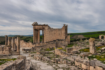 Fototapeta premium Dougga the Best-Preserved Roman Small Town in North Africa