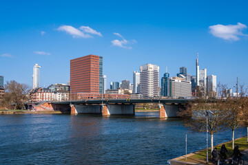 Obraz premium Skyline, Frankfurt am Main, Deutschland 