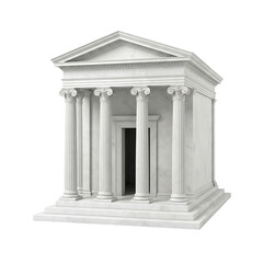 Fototapeta premium Classical Roman Temple Model over an isolated transparent background