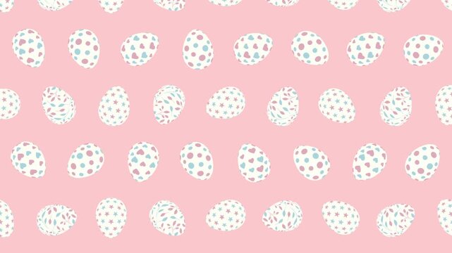 かわいいイースターエッグが浮かぶループアニメーション背景