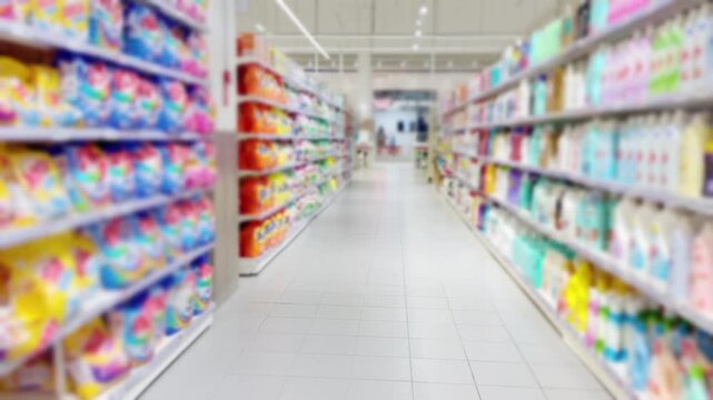 Choosing washing powder ,detergent,liquids at Groceries.