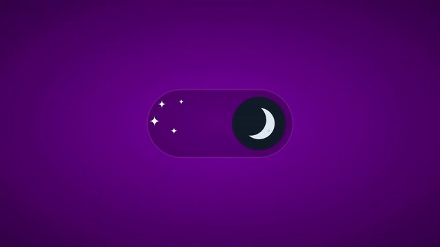 Animated Switch Transitions Between Day and Night, Weather Change.