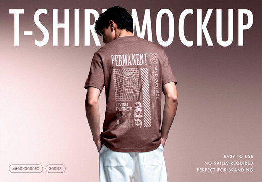 Man In T-Shirt Mockup