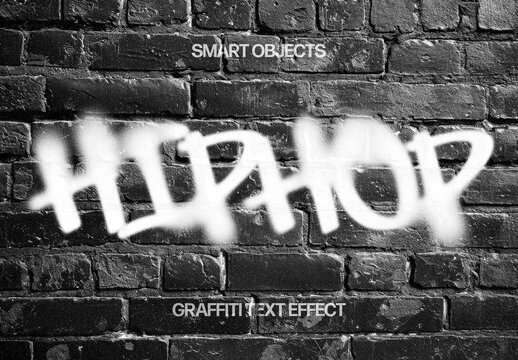 Graffiti Text Effect Mockup
