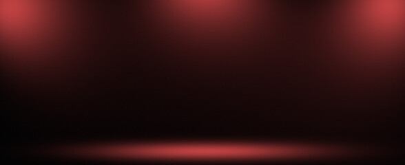 Naklejka premium Red Triple Banner