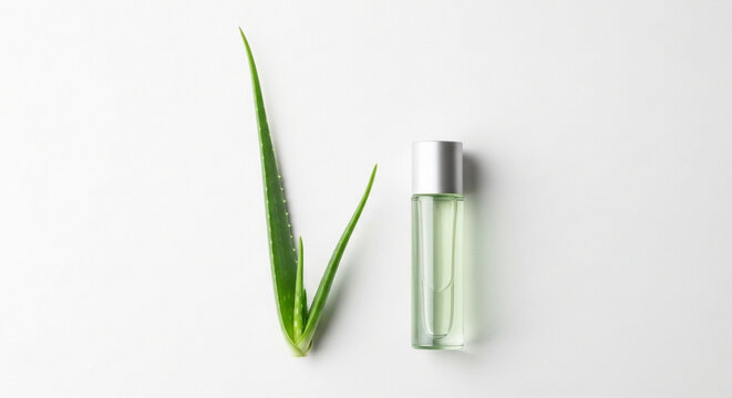Minimalist skincare product isolated on white background, clean beauty cosmetic mockup, blank packaging, copy space, soft shadow.