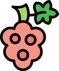 Naklejka premium Stylized grape icon symbolizing wine production, vineyards, and the agricultural industry