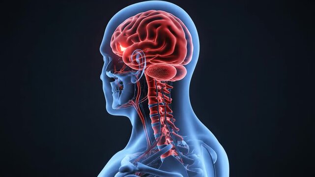 Human brain and nervous system anatomy